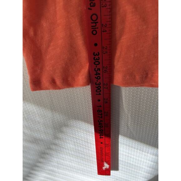 Old Navy Orange Peace Love Floral Lightweight Casual Short Sleeve Tee Large NWT - Picture 11 of 12